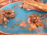 Sevres Porcelain - Blue Gilt Bronze Ormolu Lady with Flowers