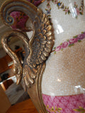 Sevres Porcelain - Pink Vase French w/ Gilt Bronze Ormolu Swan Handles