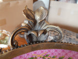 Sevres Porcelain - Pink Bowl French w/ Gilt Bronze Ormolu Ladies