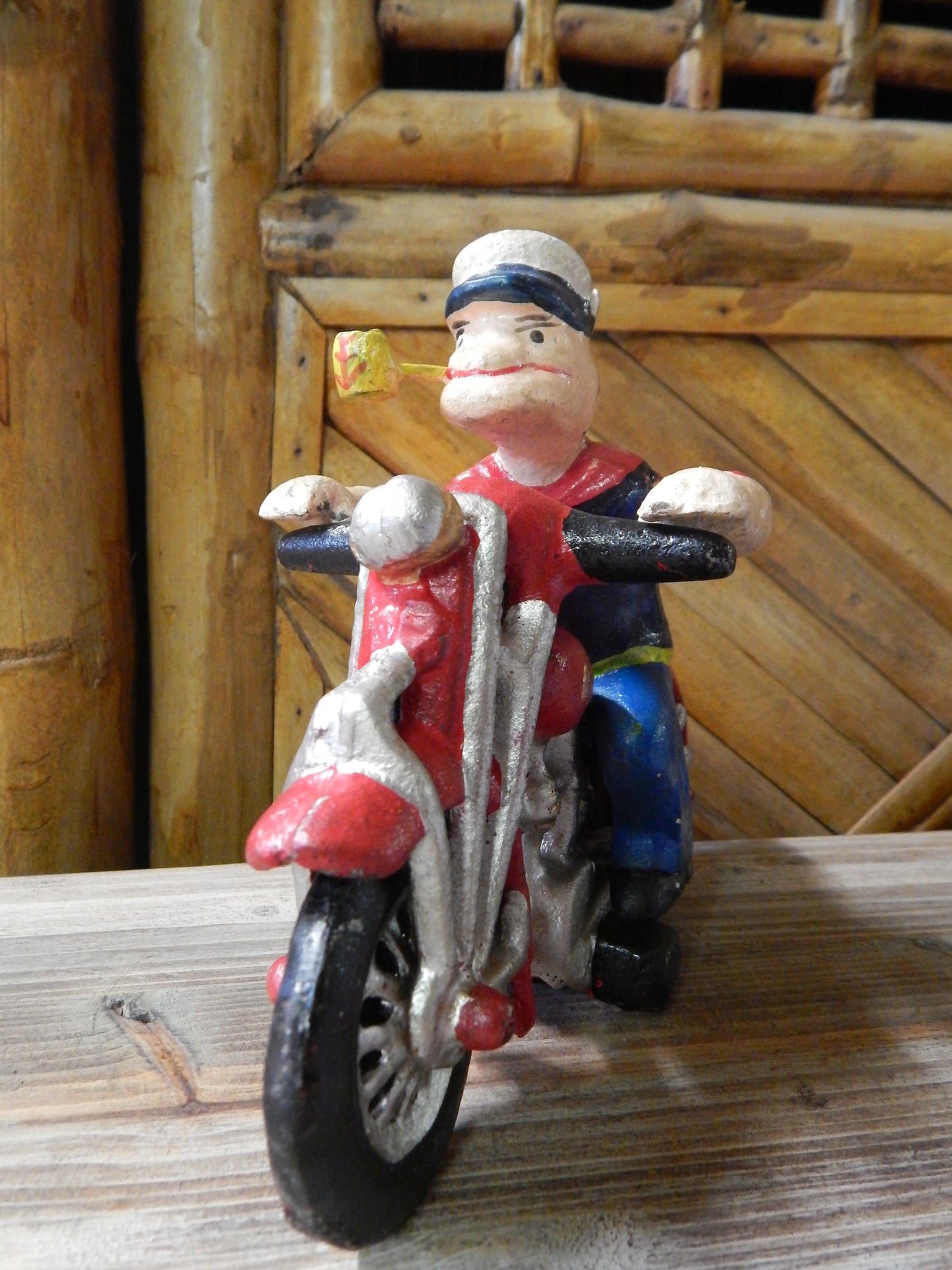 Cast Iron Figurine - Popeye Motorcycle Patrol