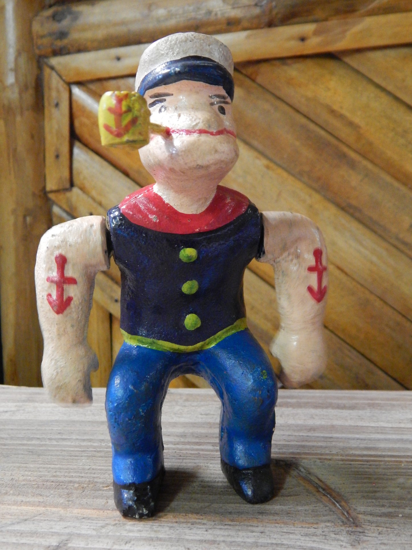 Cast Iron Figurine - Popeye Motorcycle Patrol