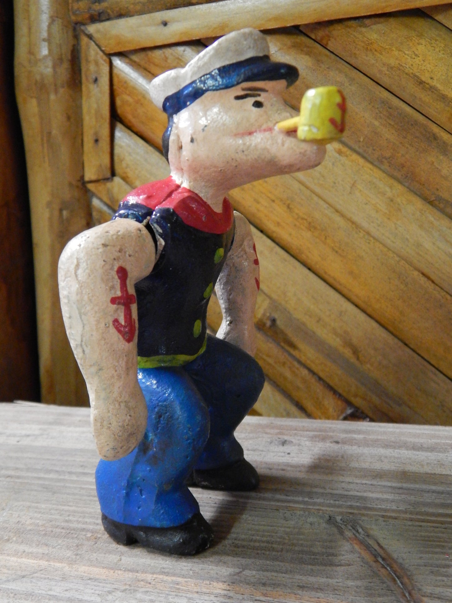 Cast Iron Figurine - Popeye Motorcycle Patrol