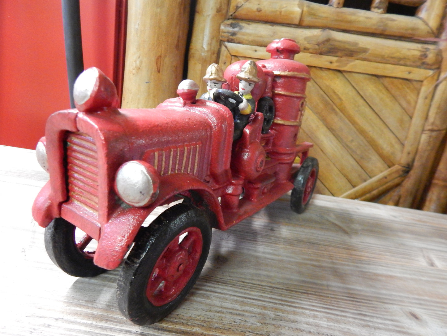 Cast Iron Fire Truck - Hubley Fire Engine