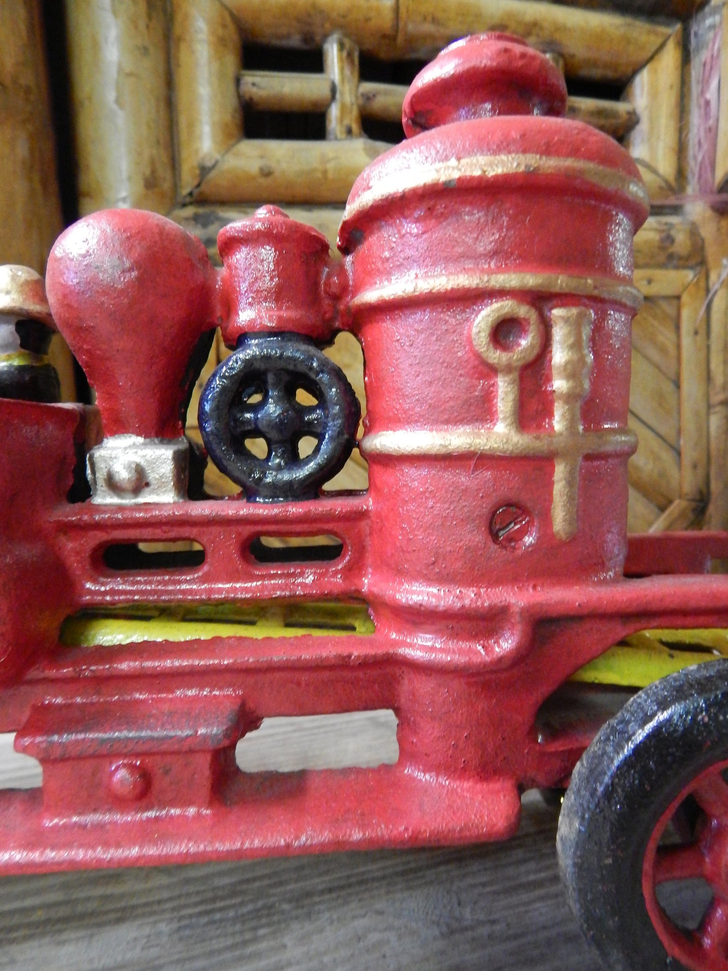 Cast Iron Fire Truck - Hubley Fire Engine