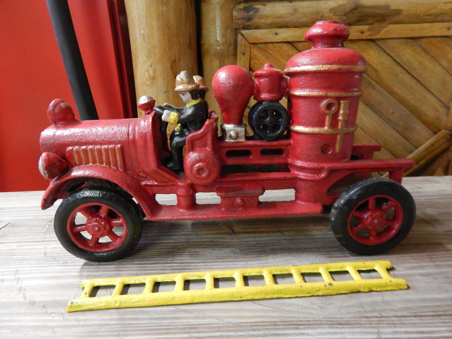 Cast Iron Fire Truck - Hubley Fire Engine