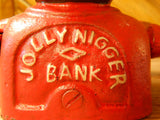 Cast Iron Mechanism Bank - Jolly  Red