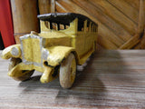 Cast Iron Figurine - Yellow OMNI Bus
