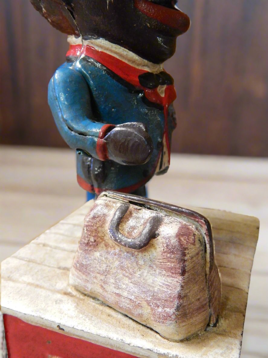 Cast Iron Mechanical Bank - Americana Stump Speaker