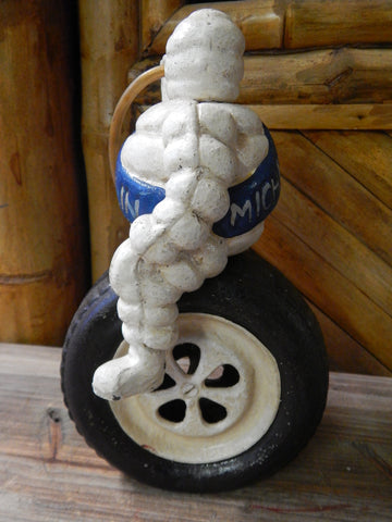 Michelin Figurine -Cast Iron Michelin Man Bibendum on Tire Advertising –  Jantiques LLC.