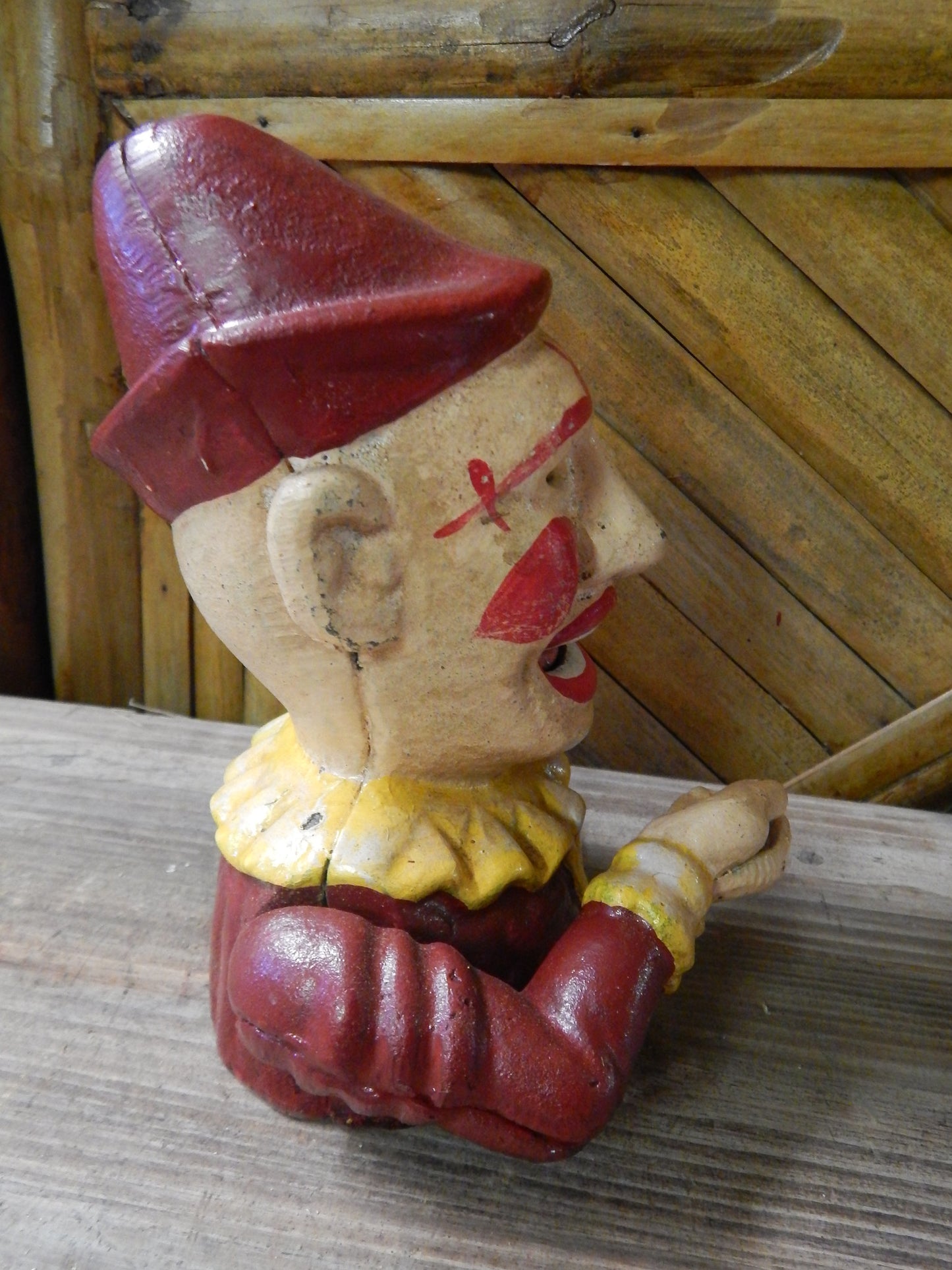 CLOWN  Cast Iron Mechanical BANK Clown