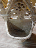 Cast Iron Wall Pocket - Gothic Grouchy White Face