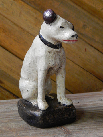 Nipper Dog Cast Iron PaperWeight Statue - Nipper Dog RCA