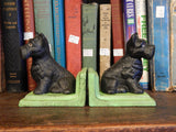 Book Ends - Cast Iron Pair Black Scottish Terrier