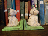 Bookends -Cast Iron Pair Vintage Dogs