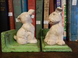 Bookends -Cast Iron Pair Vintage Dogs