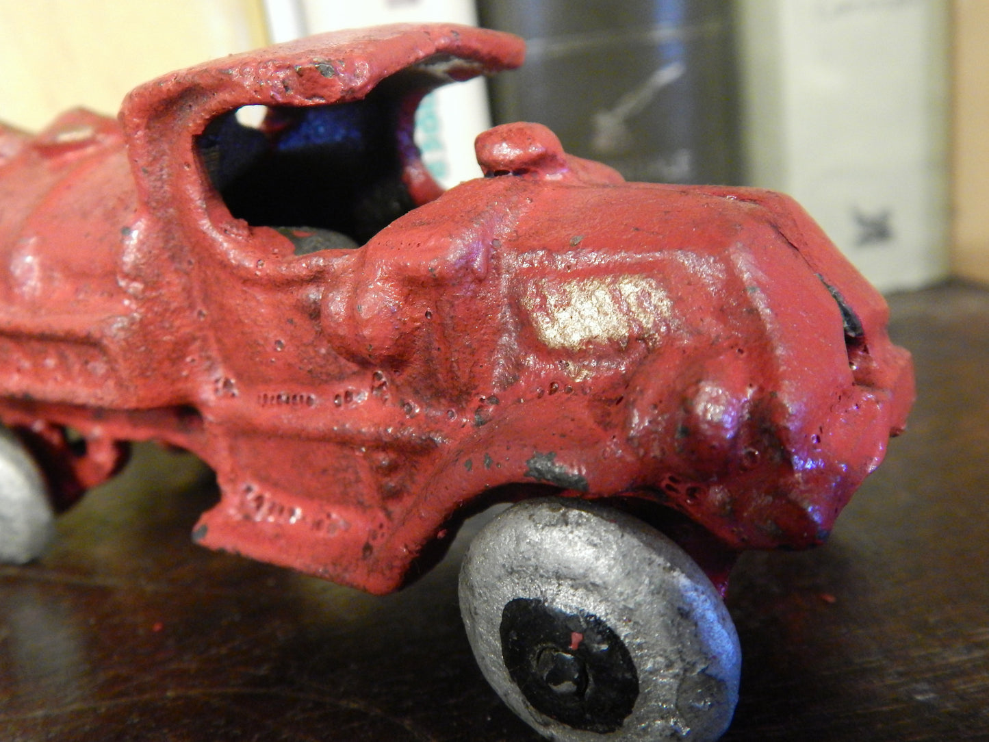 Cast Iron Truck- Hubley Oil Tank Truck Toy Red