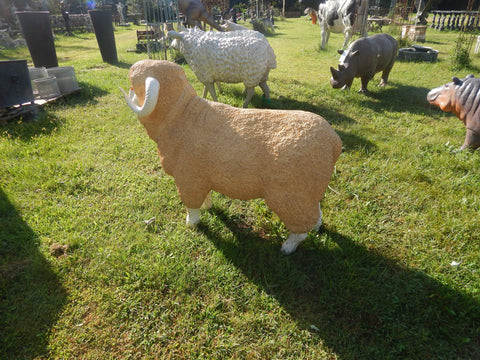 Statue - Life Size Yellow Sheep