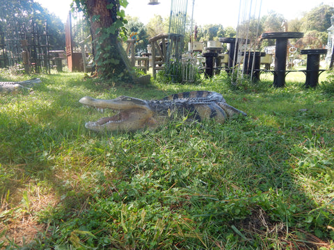 Statue - Life Size 8 Ft American  Realistic Alligator