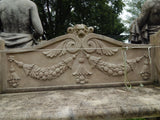 Garden Bench - Stone Dust Hand Carved Griffin Style Garden Bench