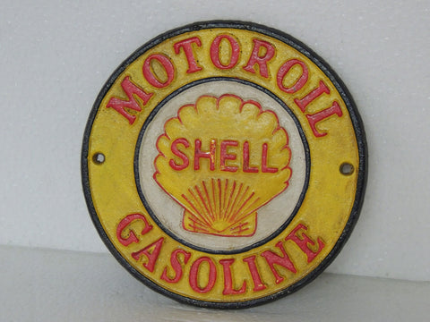 Cast Iron Sign - SHELL Motor Oil & Gasoline