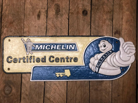 cast iron sign - '' Michelin certified centre''