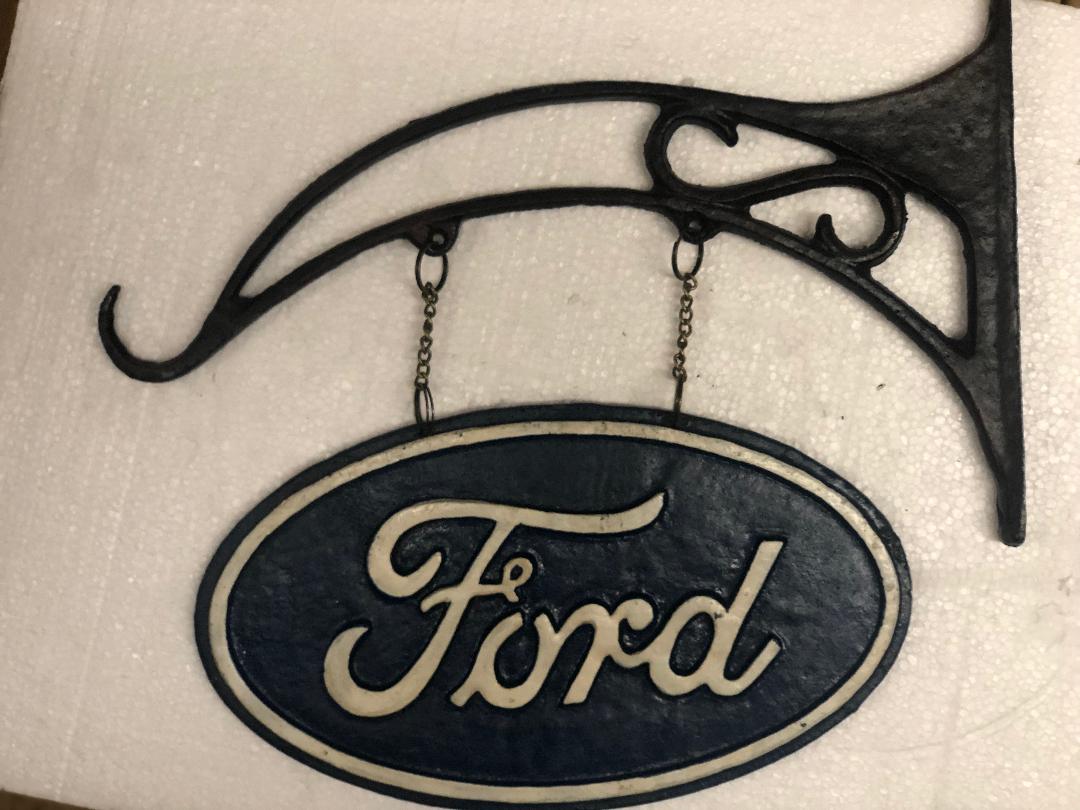 cast iron Ford sign