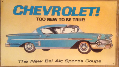 Flat Tin Sign - Chevrolet !