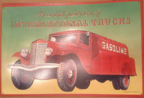 Flat Tin Sign - International Truck