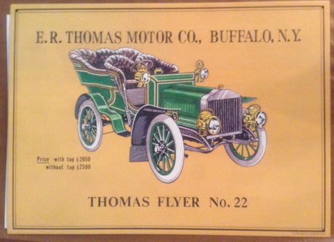 Flat Tin Sign - Thomas Flyer No. 22