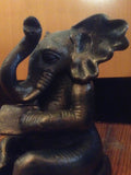 Bookends - Cast Iron Pair Heavy Elephant