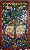 Glass Window - Stained Leaded Wood Frame Tree of Life