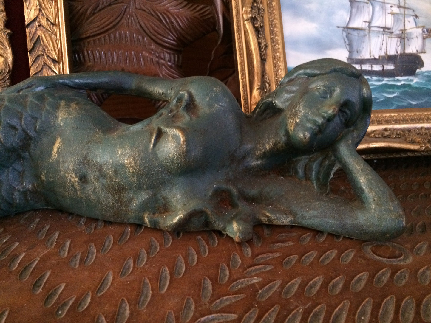 Cast Iron Mermaid - Laying Side Way