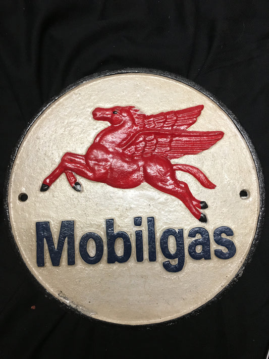 CAST IRON MOBILE GAS SIGN