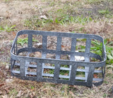 Metal Tin - Medium Galvanized Metal Rectangular Basket with Handles