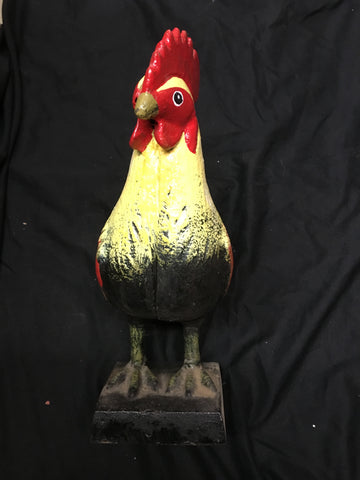 CAST IRON HAND-PAINTED ROOSTER DOOR STOP OR ITEM FOR YOUR KITCHEN