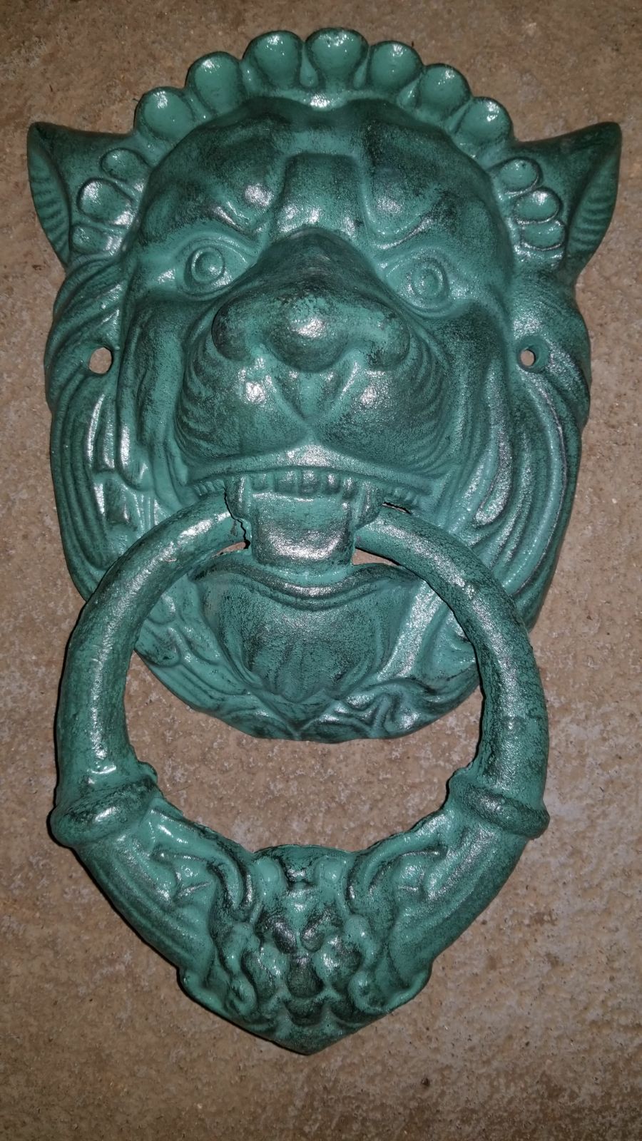 Lion Door Knocker -Cast Iron Gothic Lion Head