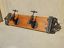 Coat Rack - Retro Style  Cast Iron Water Tap 2 on solid wood
