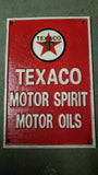 Cast Iron Sign - "TEXACO Motor Spirit Motor Oil"